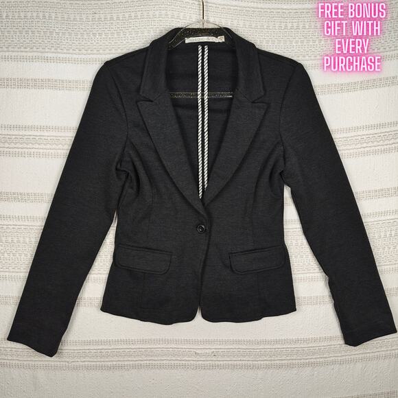 Mosaic & Co Black One Button Blazer Jacket Women’s Size M - Picture 1 of 9